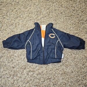 Reebok NFL Chicago Bears 6/9 Months Zip Up Hooded Lined Windbreaker Jacket